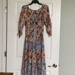 Floral dress with slip.